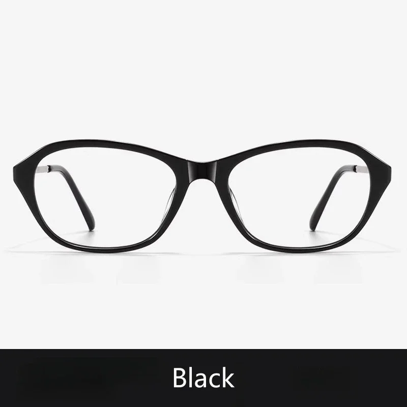 OLLYMURS, nueva moda, gafas Retro de ojo de gato para mujer, gafas de lujo de acetato ovaladas graduadas ópticas, montura de gafas de alta gama J6053L