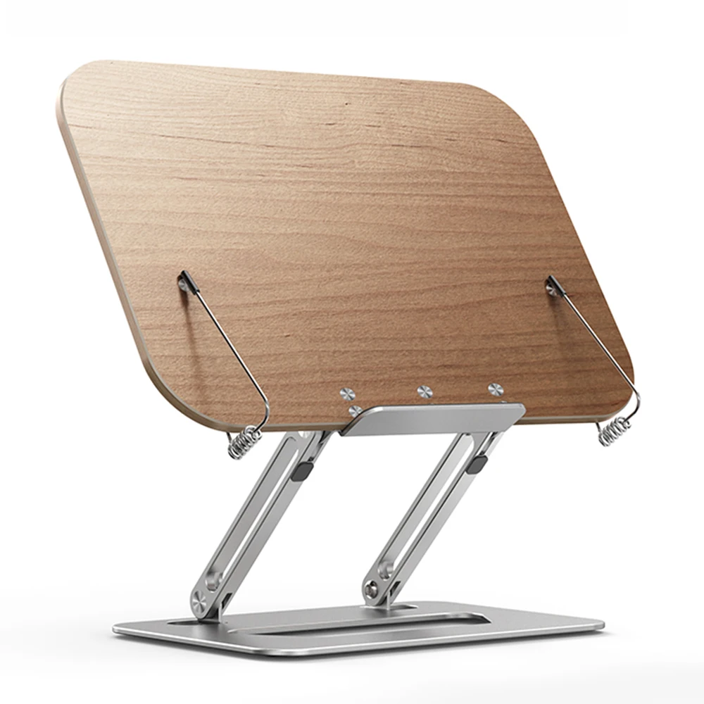 Laptop Stand Multifunction Read Books Holder For MacBook Air Notebook Stand Walnut Laptop Support Aluminum Foldable Tablet Stand