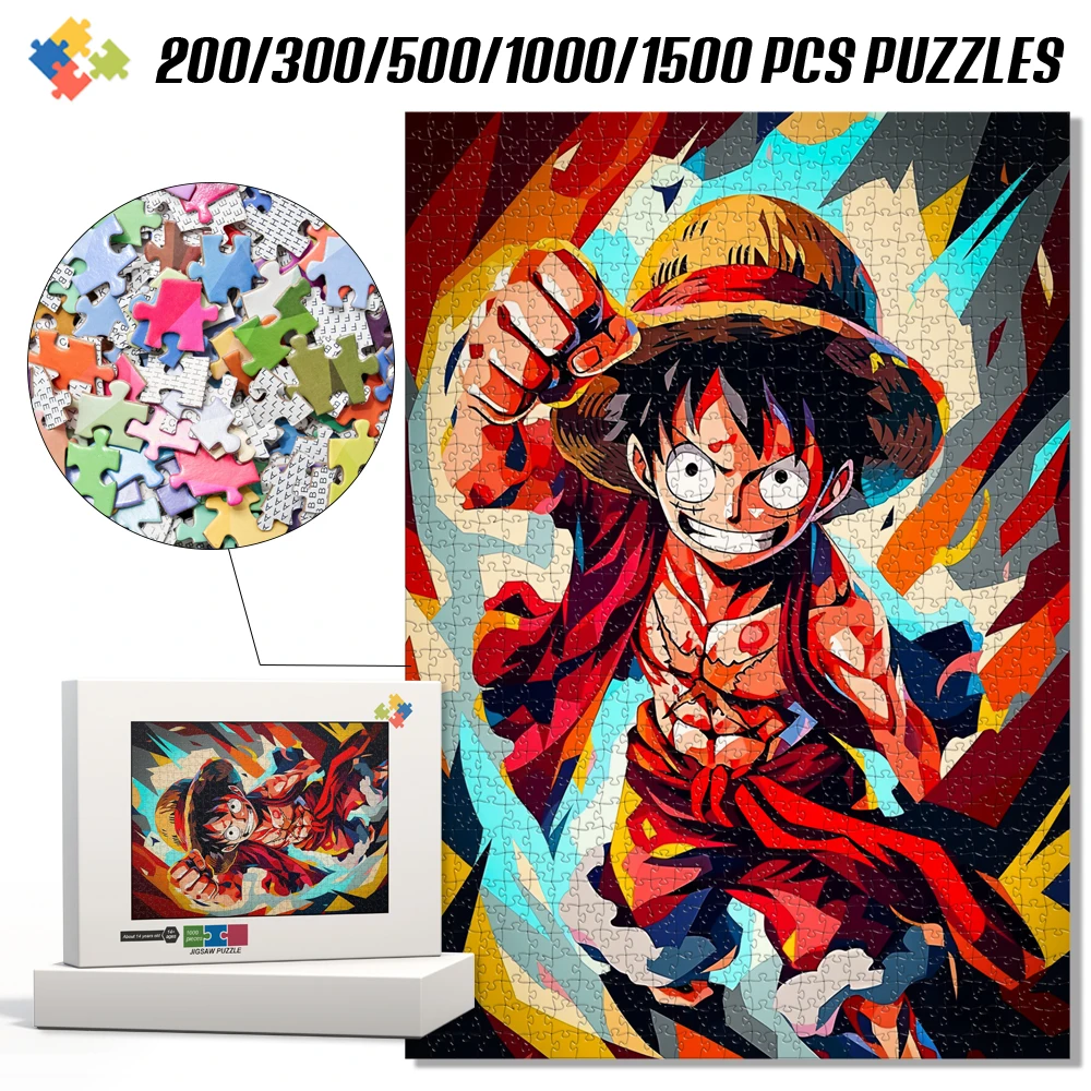 

One Piece Monkey D Luffy 1000 Pieces Jigsaw Puzzle Logic Thinking Training Brain Teaser Activity Learning Toys Gift for Children