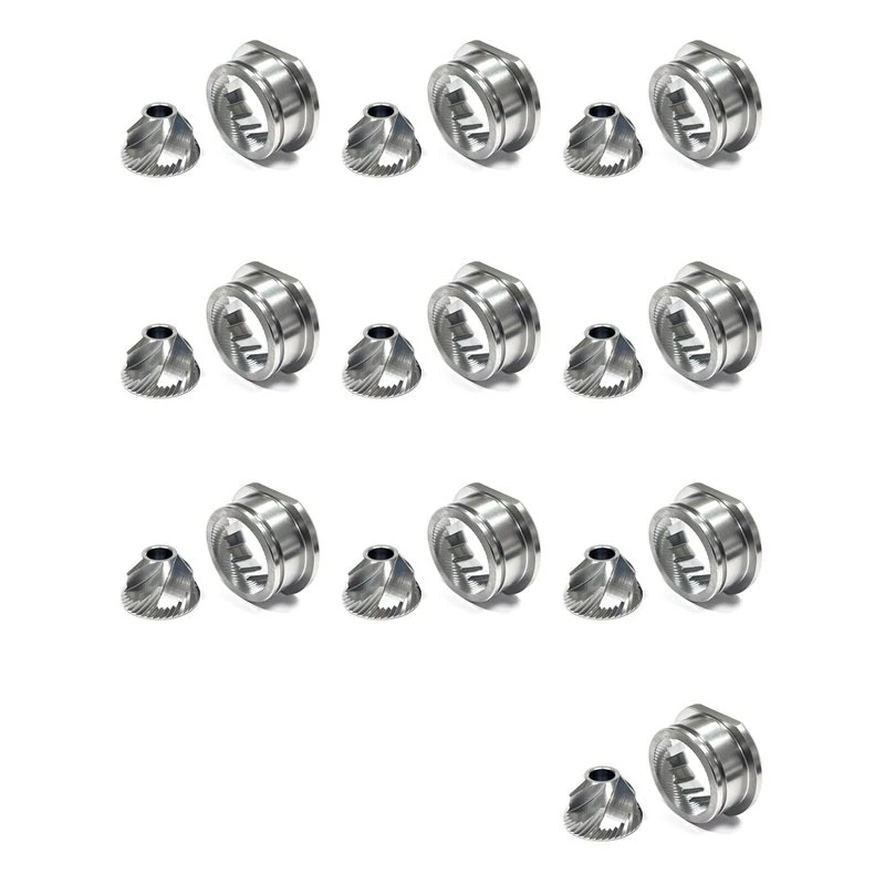 AT51-10X Replacement Stainless Steel Conical Grinder Burr Set, 48Mm Spares Accessories For Saeco Magic / Royal/ Strato