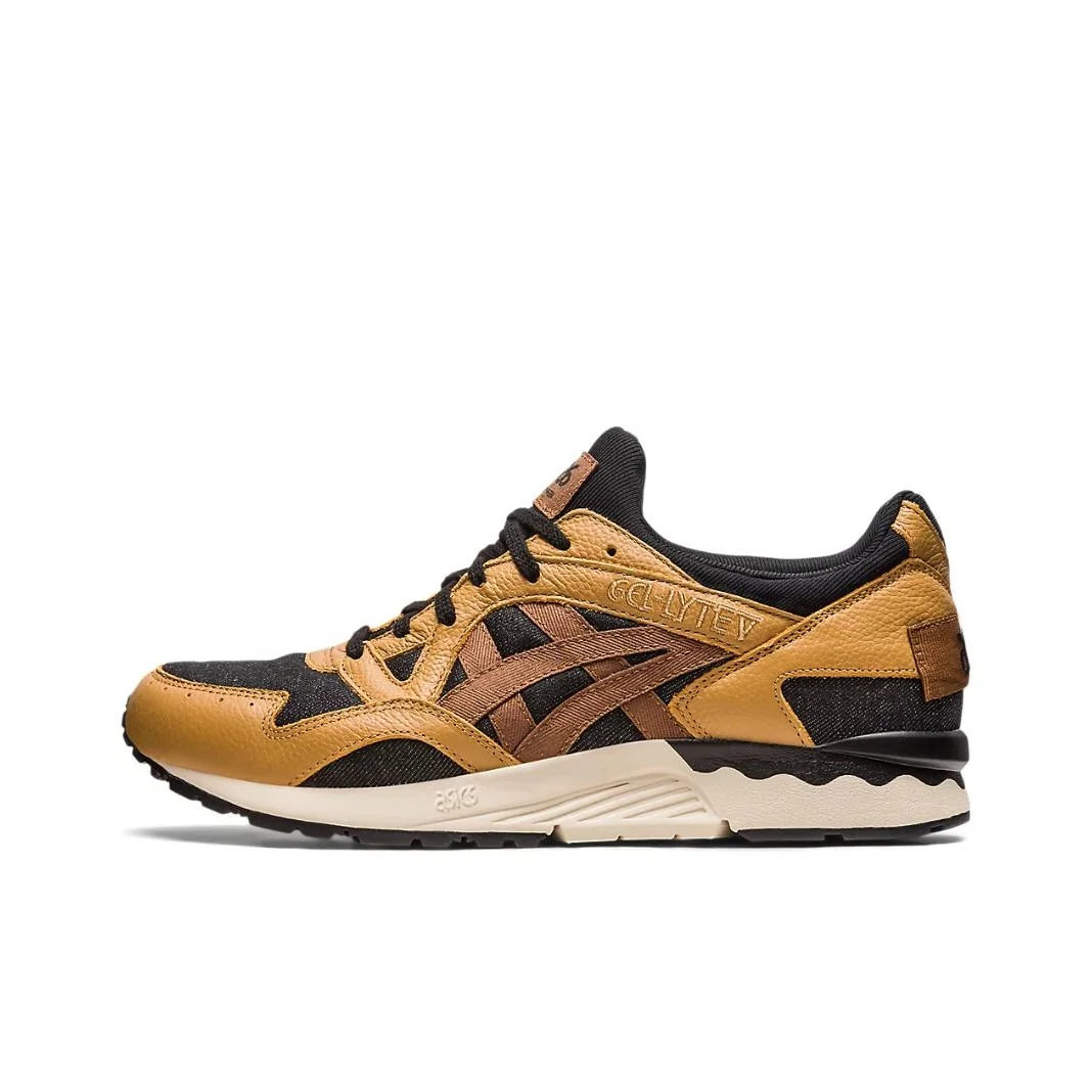 ASICS Gel Lyte 5 Textile, Synthetic Leather Cushioning, Wear Resistant Low top Running Shoes Men's Brown Black 1201A884-200