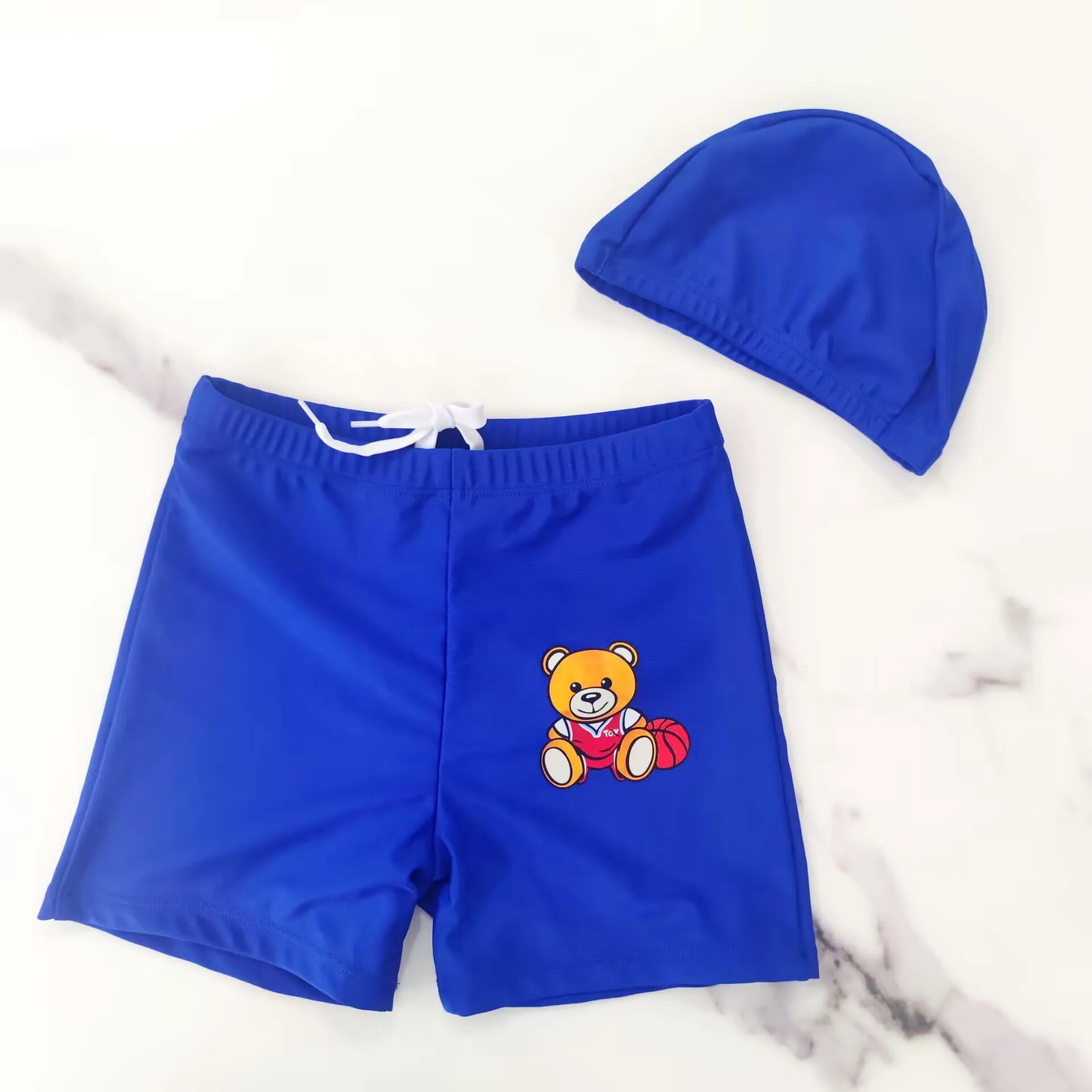 

2025 new blue boy swim shorts Factory wholesale direct supply children's swimsuits baby boy swim shorts bear printed swimsuits
