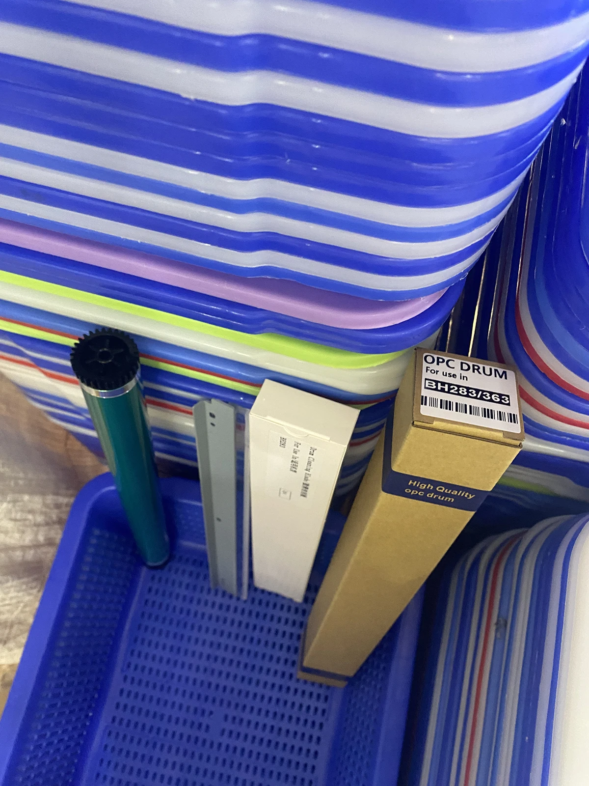 

1Set DR411 OPC Drum + Blade 2510 3510 282 362 7728 For Konica Minolta Bizhub 223 283 363 423 Di 250 350 251 351 Drum Clean Blade