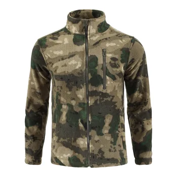 Outdoor Camouflage Fleece Jacket Double-Sided Shake Fleece Cardigan Tactical Jacket Warm Mountaineering Suit 6