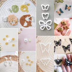 Boho Butterfly Mini Animal Shaped Polymer Clay Cutter Mold Spring Clay Earring Cutter for Earrings Jewelry Making Embossing Tool