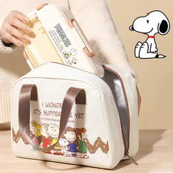 Snoopy borsa da pranzo portatile Tote Cartoon Thermal Waterproof Office Student Bento Storage borse isolanti borsa da pranzo più fresca per bambini