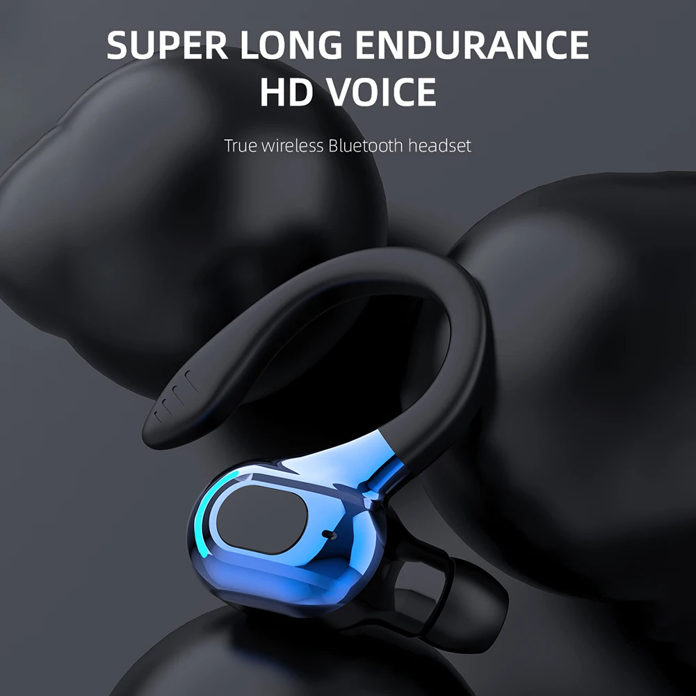 Noise Cancelling Sport Drahtlose Business Kopfhörer Headset Wasserdichte Hängen Einzel Ohr Ohrhörer Bluetooth 5,2 Kopfhörer