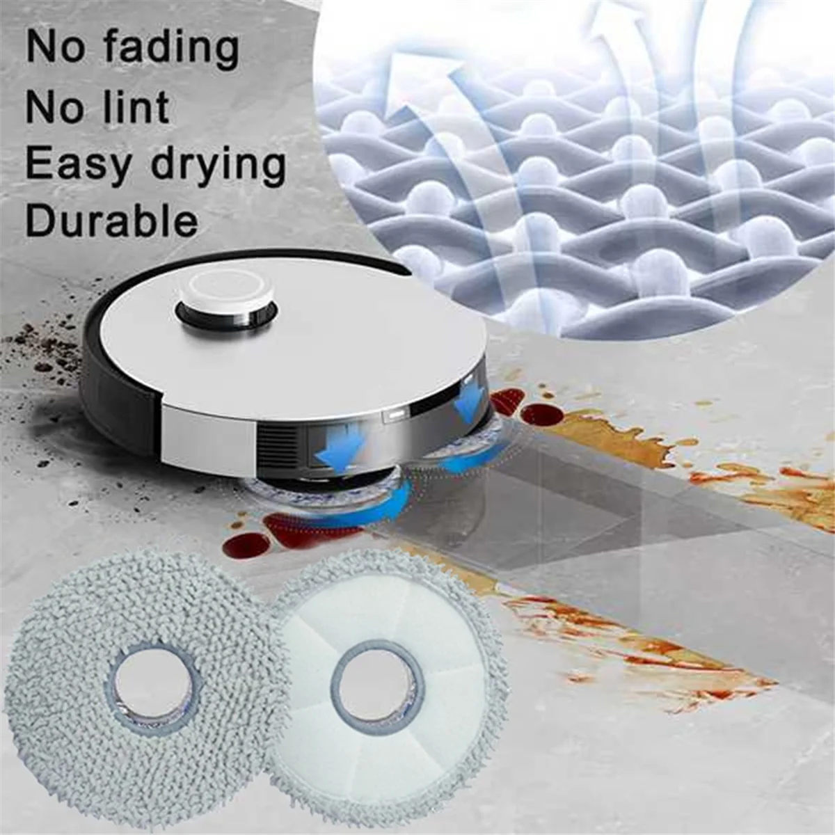 For Ecovacs Deebot T20 OMNI/T20 Pro Robot Mop Brackets Vacuum Mopping Plate Mop Cloth Mount Holder Replace Spare Parts-LITE