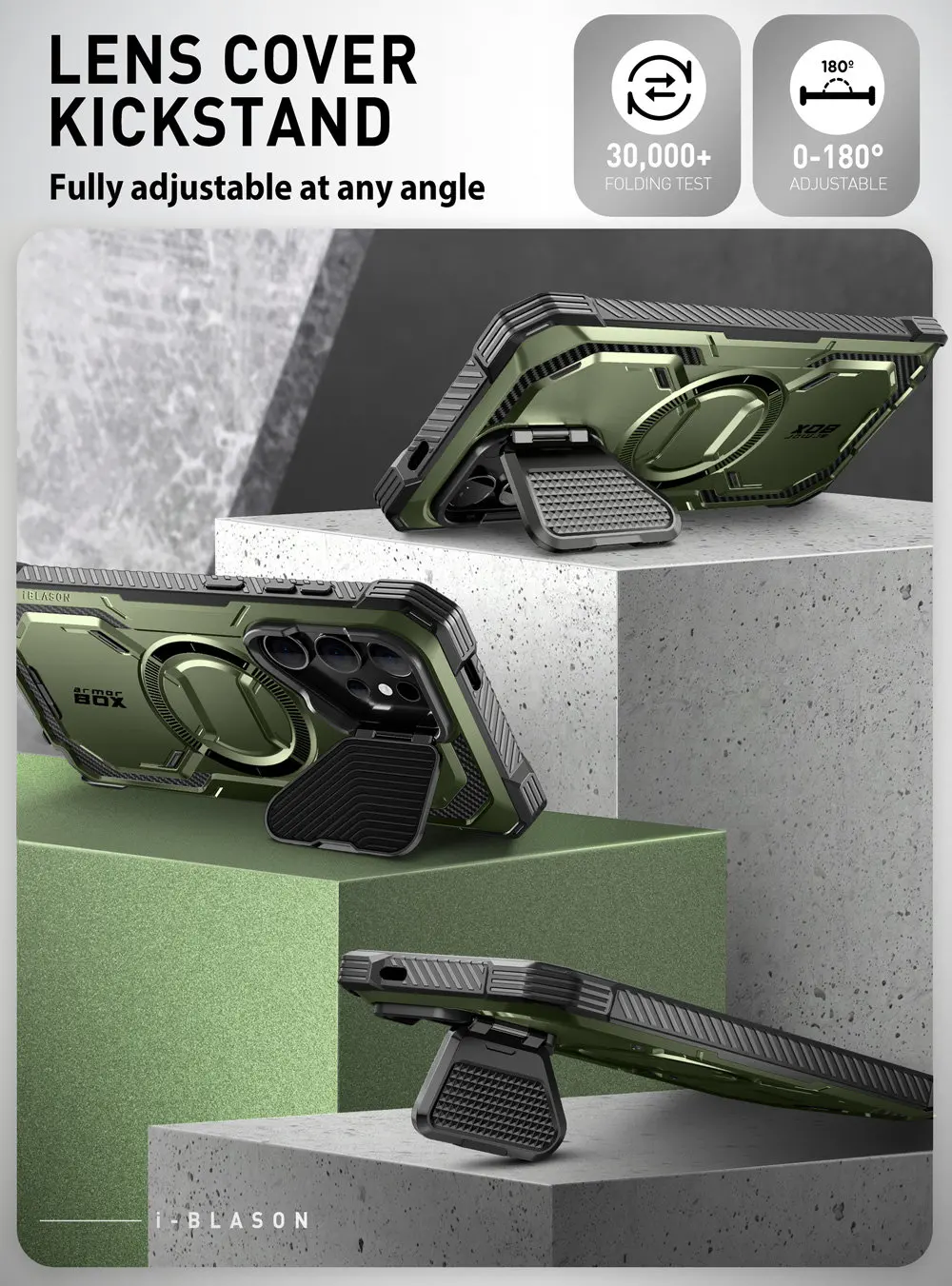 For Samsung Galaxy S24 Ultra Case (2024 Release) 6.8 inch I-BLASON Armorbox Full-Body Rugged Case with Built-in Screen Protector