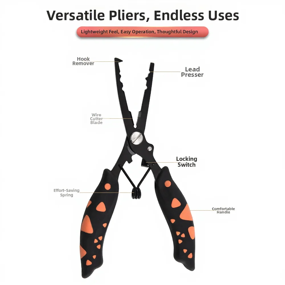 1 Pcs Fishing Lures Set For-Eagle Beak Hook Cutting Line Fishing Pliers Control Fish High Carbon Steel Multifunctional To