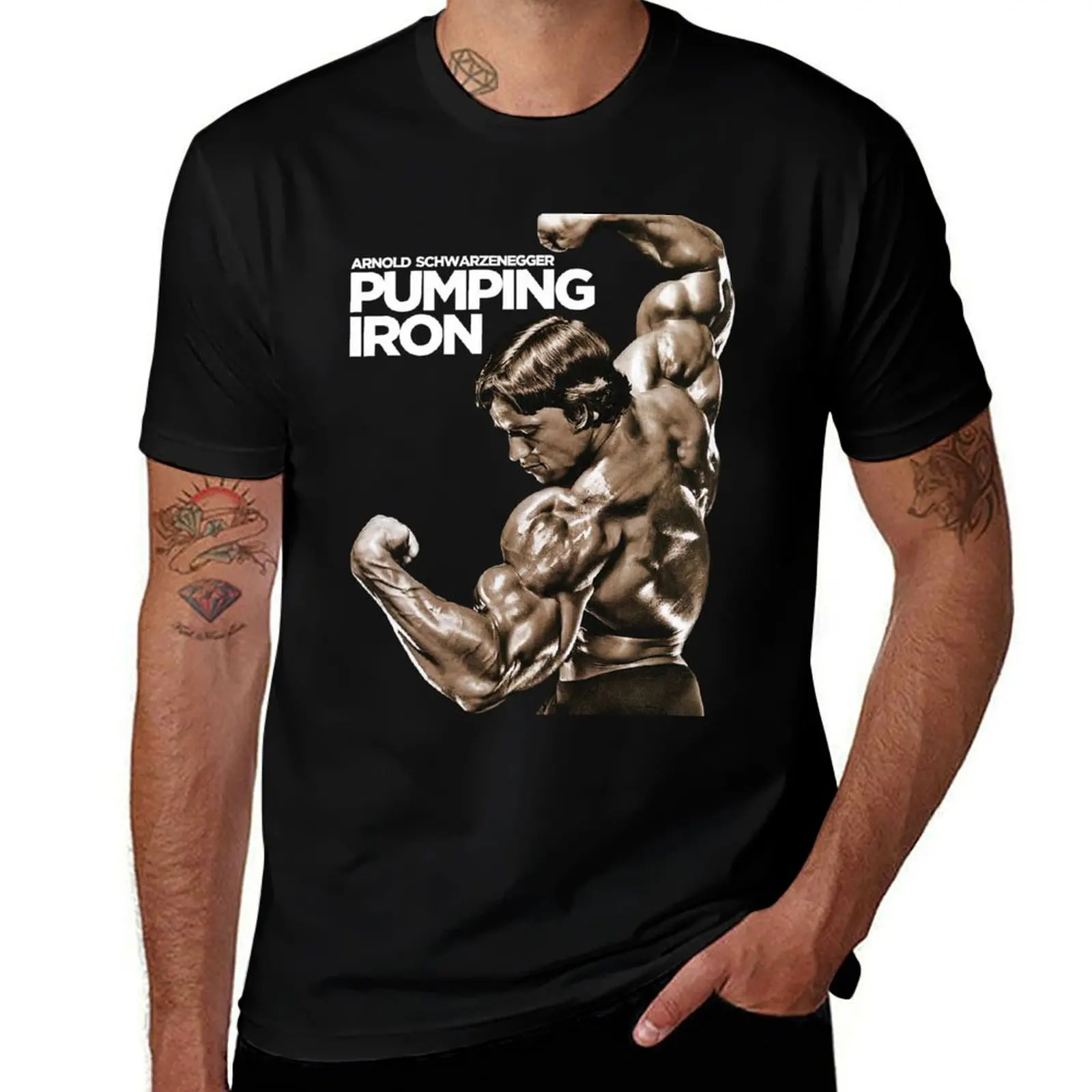 

Arnold Schwarzenegger Classic Pumping Iron T-Shirt affliction shirts heavyweights Luxury man sublime mens graphic t-shirts anime