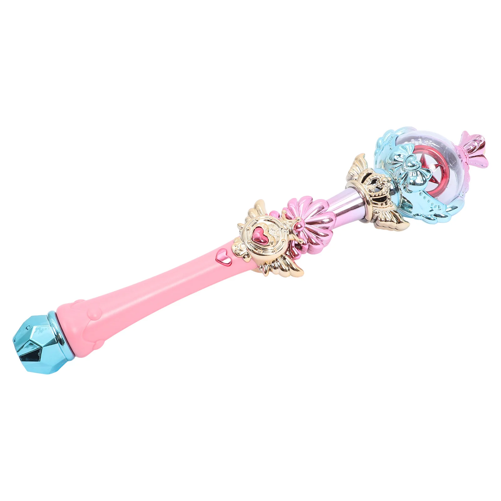 Gloeiende Fairy Wand ABS Lichtgewicht Muziek Licht Stok Party Cosplay Gift Sneeuwvlok Hart Prinses Wands Decoratieve Prestaties