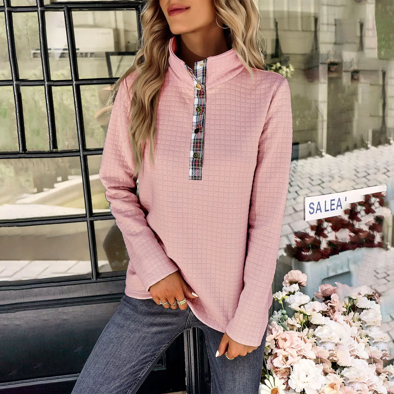 

Women's Solid Color Sweater 2022 Winter Temperament Patchwork Coat Women's Top