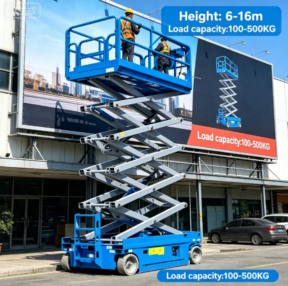 Customized Self-Propelled Aerial Work Platform Electric Scissor Lift Personal Lift 300Kg Electric Lift For Industrial