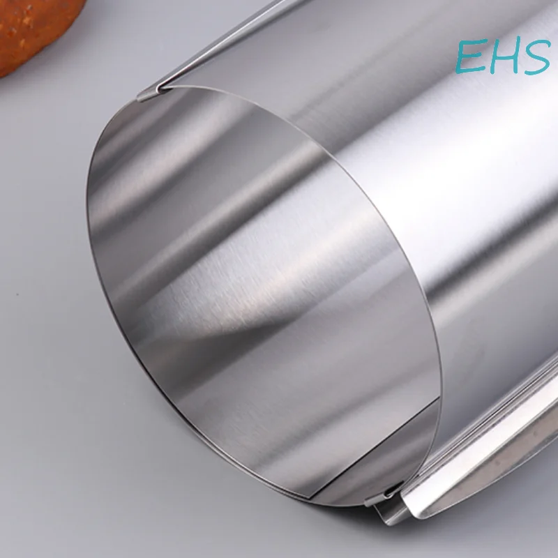 1pcs Stainless Steel Height 15CM Retractable Mousse Ring Circle Mold Rustproof Adjustable With Scale Cake Rings For Baking