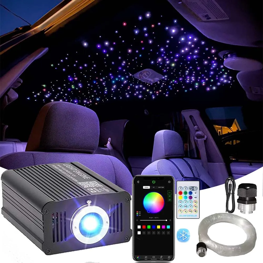 

16W Car Headliner Kit Twinkle 3m 450pcs APP Control Starry Sky Stars for Led Atmosphere Light with RGB Meteor Music APP Control