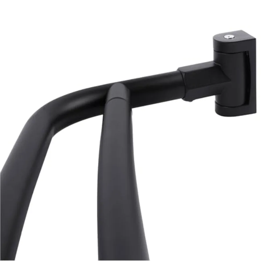 

Double Curved Shower Rod, Metal Construction, Adjustable Between 44 to 70 Inch, Aluminum Rods and Zinc Mounting Hardware, Quali