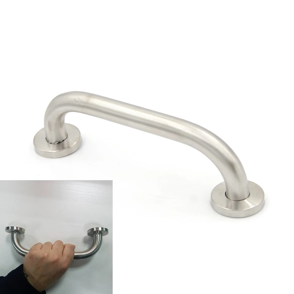 HMA88-1PC Stainless Steel Bathroom Safety Toilet Support Handle Shower Tub Hand Grip Rail Grab Bar Handle Towel Rack