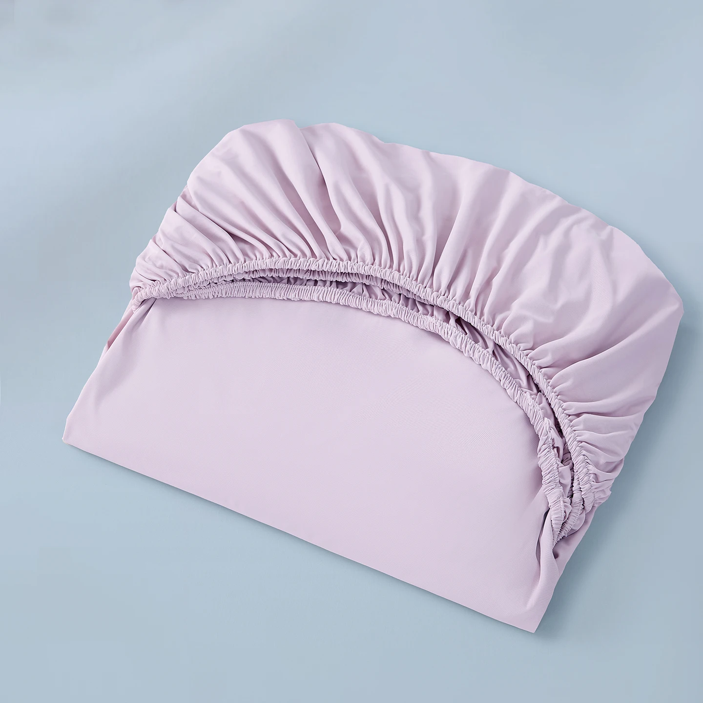 1 Piece Cooling Nylon Spandex Fitted Sheet Only Solid Ice Purple Stretch Deep Pocket Mattress Cover for Sumemr Hot Sleepers