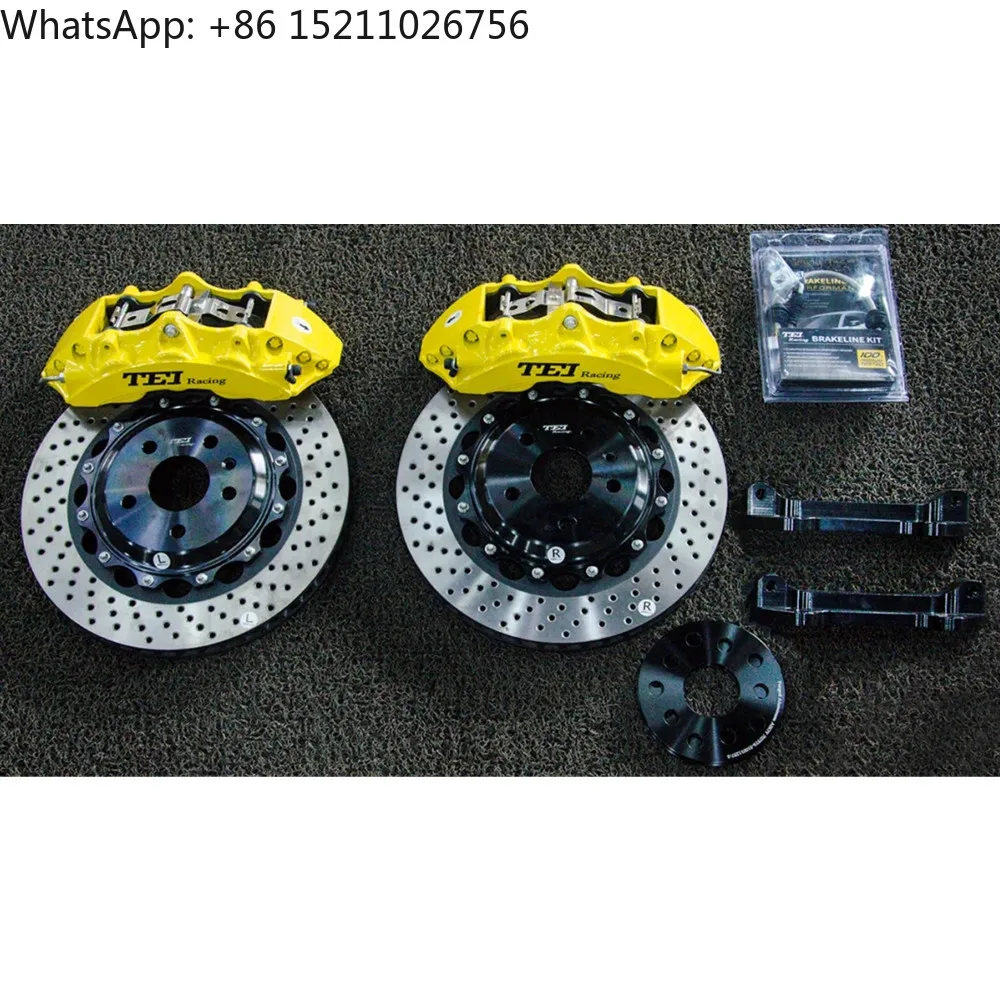 FRONT BIG BRAKE CALIPER 6 Piston FORGED Caliper with 355x32mm Drilled Disc Rotor for AUDI A3 2010-2021 18/19/20