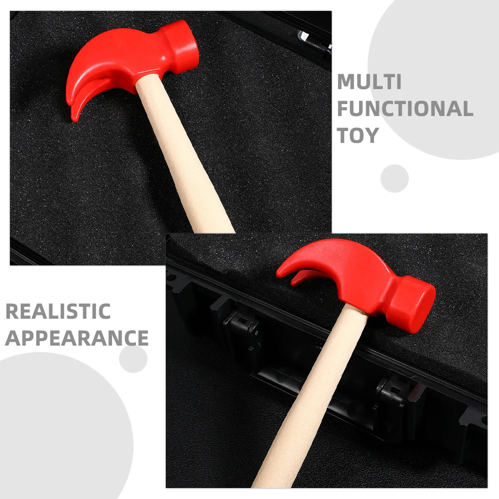 Simulated Small Wooden Hammer Pounding Electrical Tools Kids Pretend Play Toys Mini