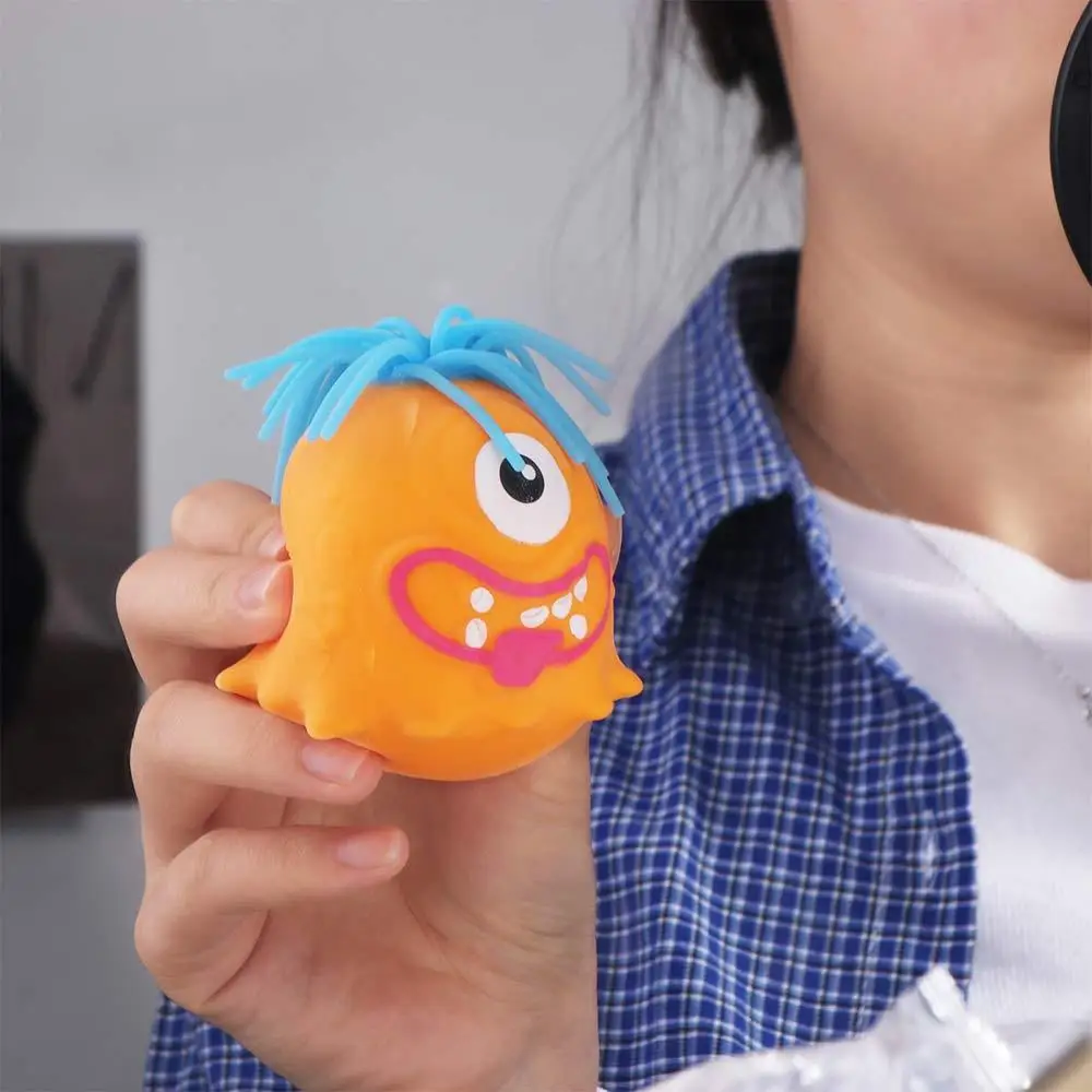 Vinyl Hair-pulling Squeeze Toys Stretch Pinch Kneading Hair-pulling Slow Rebound Toy Soft Interactive Games Unique Squeeze Ball