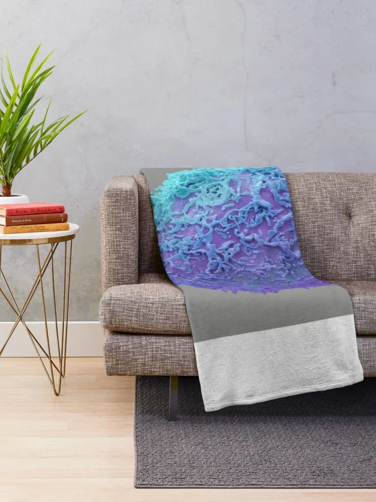 Prostate cancer cell, SEM (C023/1815) Throw Blanket Decorative Throw Furrys Blankets For Baby Blankets