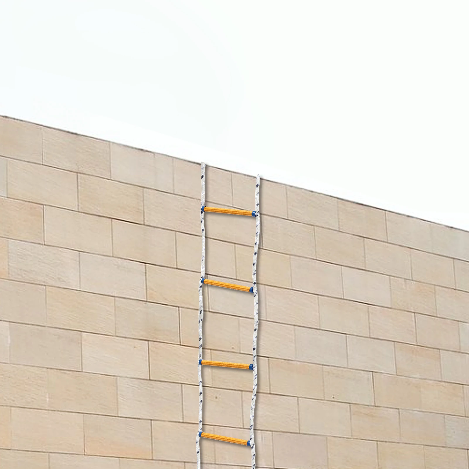Escalera de rescate contra incendios de 6 m, escalera de cuerda de seguridad de carga de 200 kg con ganchos, escalera de emergencia multiusos de uso rápido para ventana de balcón