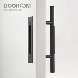 Dooroom Brass Barn Sliding Door Handle Modern American Push Pull Kicken Living Room Bathroom Balcony
