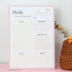 Diário Semanal Planner Memo Pads, Para fazer a lista, Horário, Diário, Agenda Organizer, Cute Morandi Notepads, Papelaria, 52 Sheets