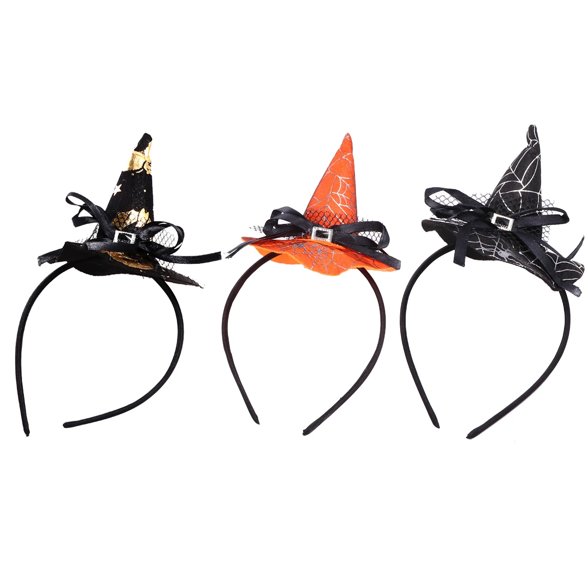 

3pcs Witch Hat Hair Accessories Girls Kids Halloween Party Costume Photo Props Toddler Headbands Children Hair Hoop