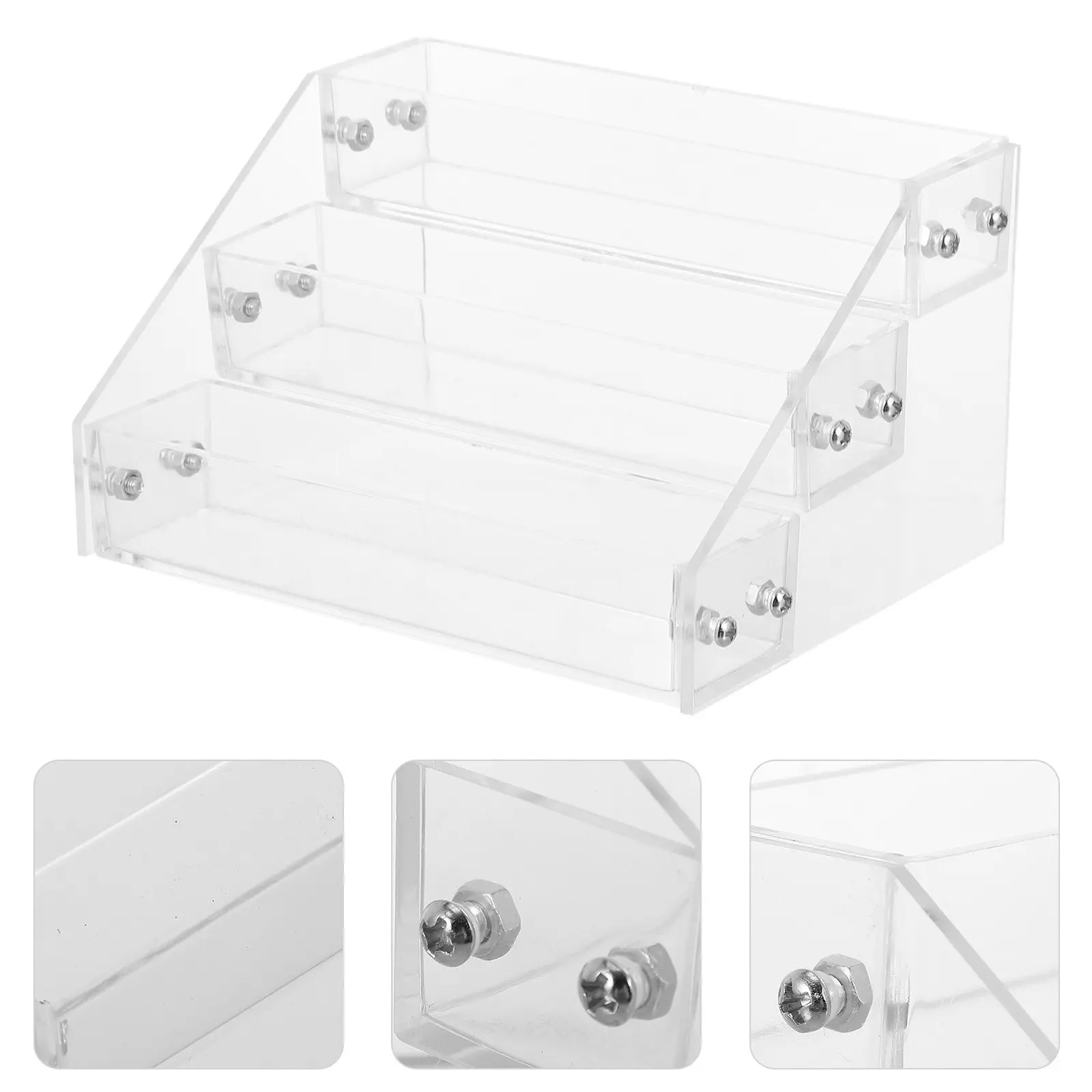 

1Pcs Acrylic Nail Polish Display Rack Multi-Layer Manicure Organizer for Dressing Table Bedroom Desktop Stable Low Center