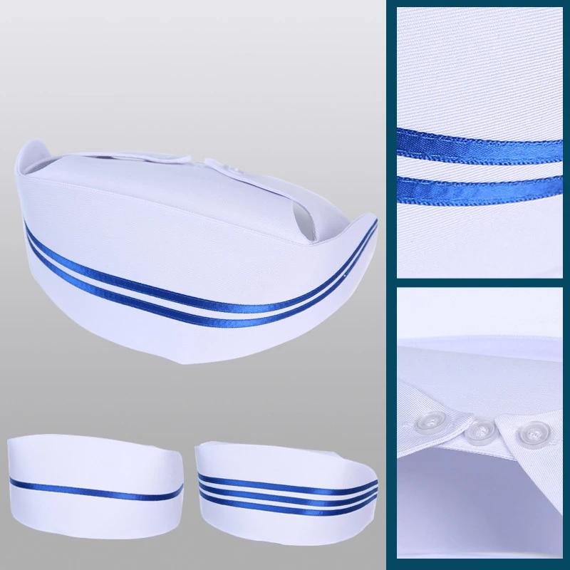 Traditional Nurse Hat White Hard Classic Hospital Work Caps for Women Beautician Clinic Lady Nursing Cap