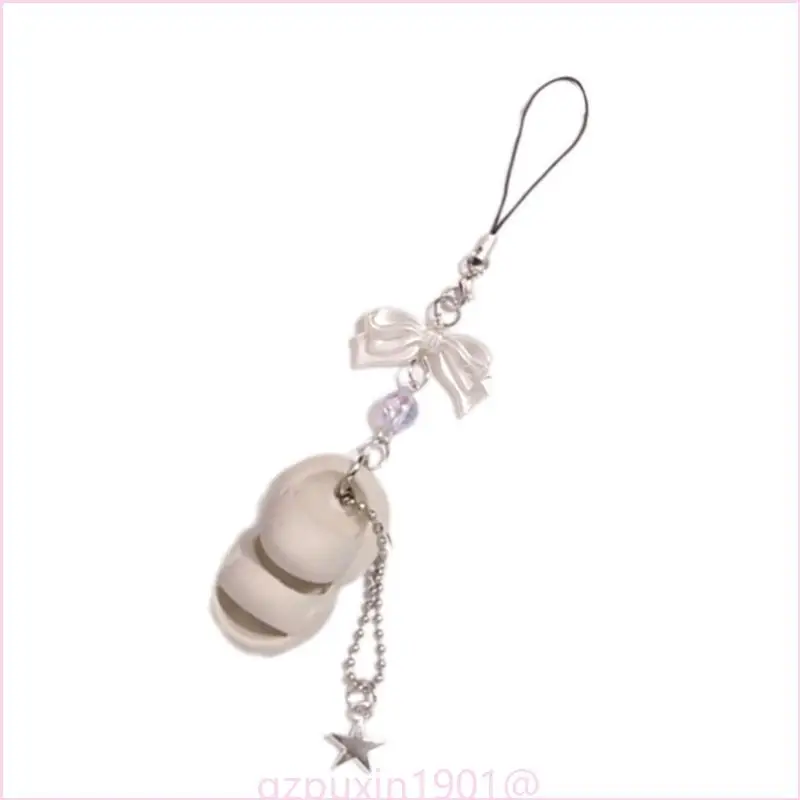 57qa Charme Schlüsselbund Neuheit Keyring Acryl Bowknot Bag Accessoire Telefonkette – Detail 3