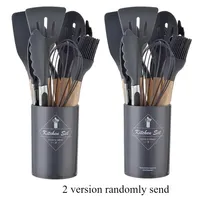 12PCS Food Grade Silicone Kitchen Cookware Utensils Turner Spatula Measuring Spoon Practical Cooking Tool Kitchenware Set