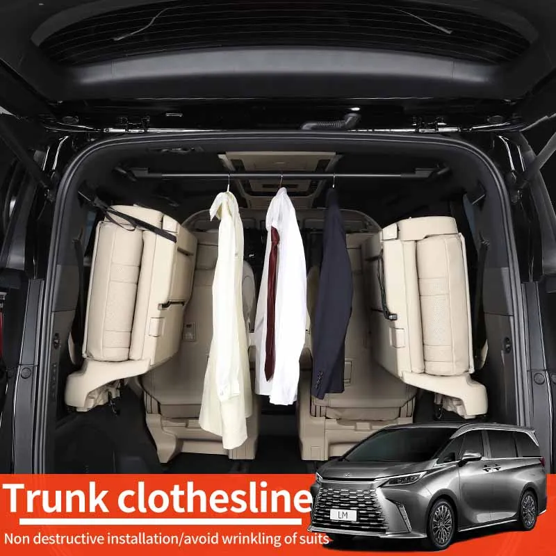 

For 2023-25 Lexus LM350h500h Interior modification accessories Trunk clothes rack clothes drying pole