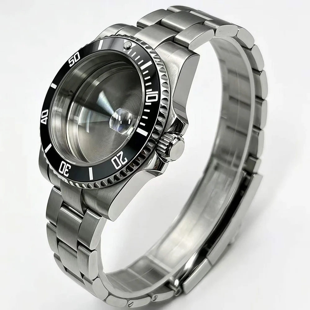 40Mm Classics Watch Case Stainless Steel Watch Accessories For NH35 NH34 Miyota8215 ST1612 Movements Sapphire Glass Crystal