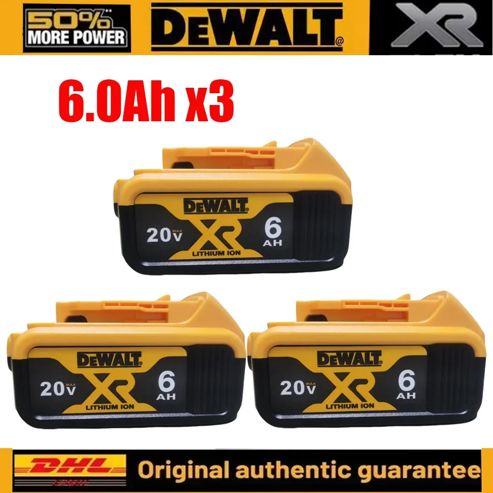 

100% genuine Dewalt 20V 2AH 5AH 6AH rechargeable lithium-ion battery, Dewalt flyless power tool DCB118, DCB200 battery, charger,