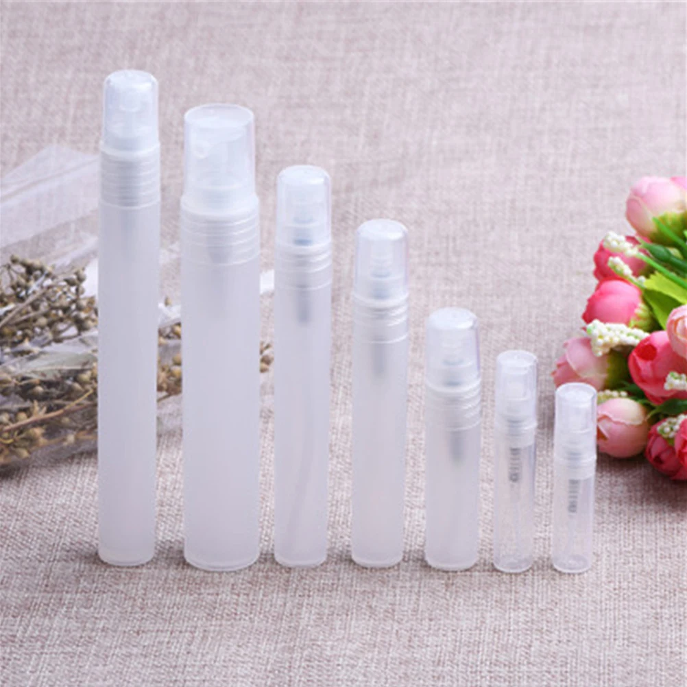 

12 Pcs Mini Spray Bottle Glossy White Portable Atomizer Travel Size Perfume Containers Durable Reliable Plastic