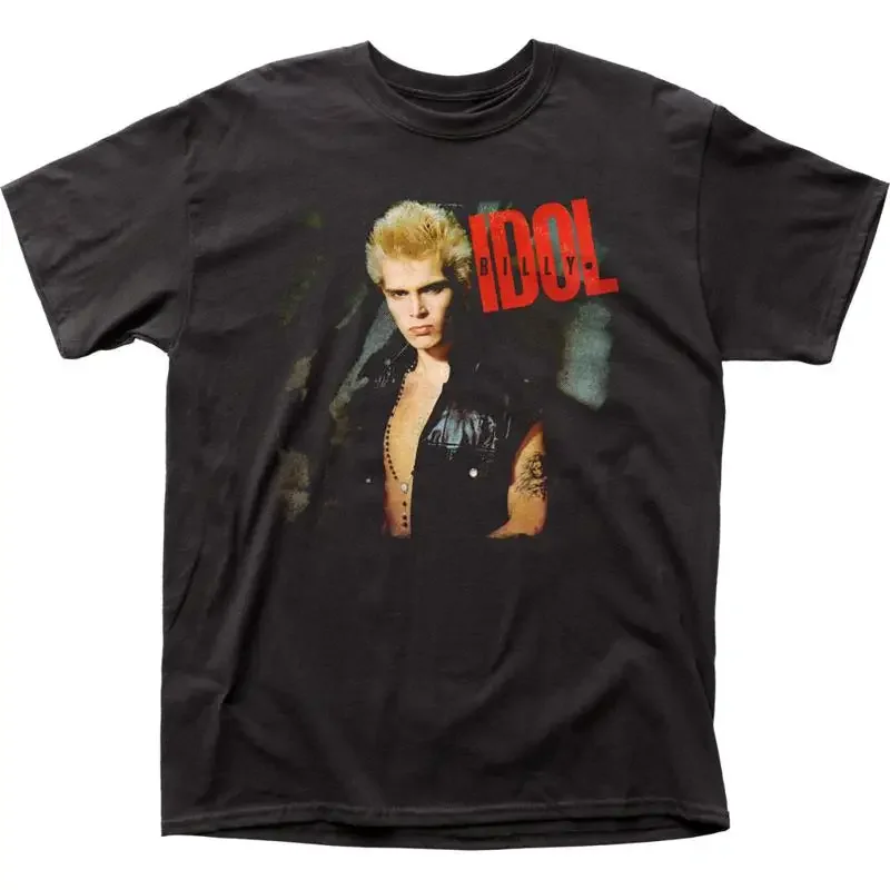 Billy Idol Album Cover Mens T Shirt Rock N Roll Music Classic Band New Black