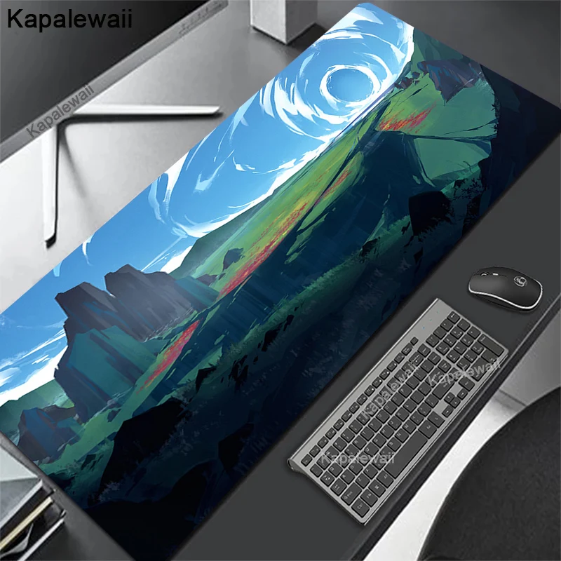 Imagem -05 - Gmk-cute Large Gaming Mouse Pad Folhas Verdes Computador Gamer Tablet Teclado Mousepad Company Desk Pads Play Mice Mat