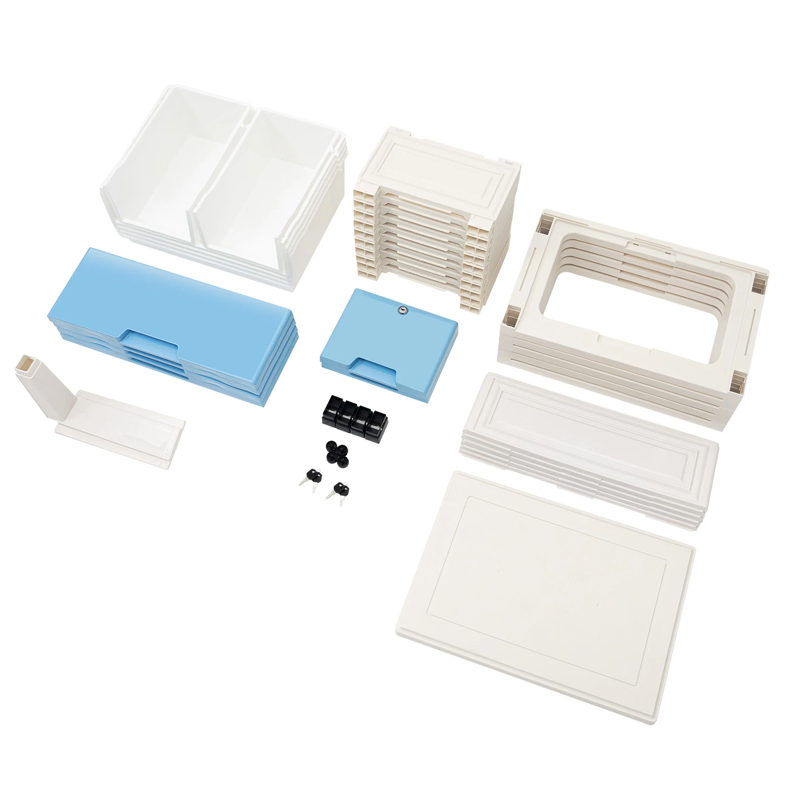 Rollbarer Schubladenorganizer aus Kunststoff, Aufbewahrungsschubladen mit Rollen, 6-Schubladen-Kommode für Schlafzimmer, Wohnzimmer – Detail 4