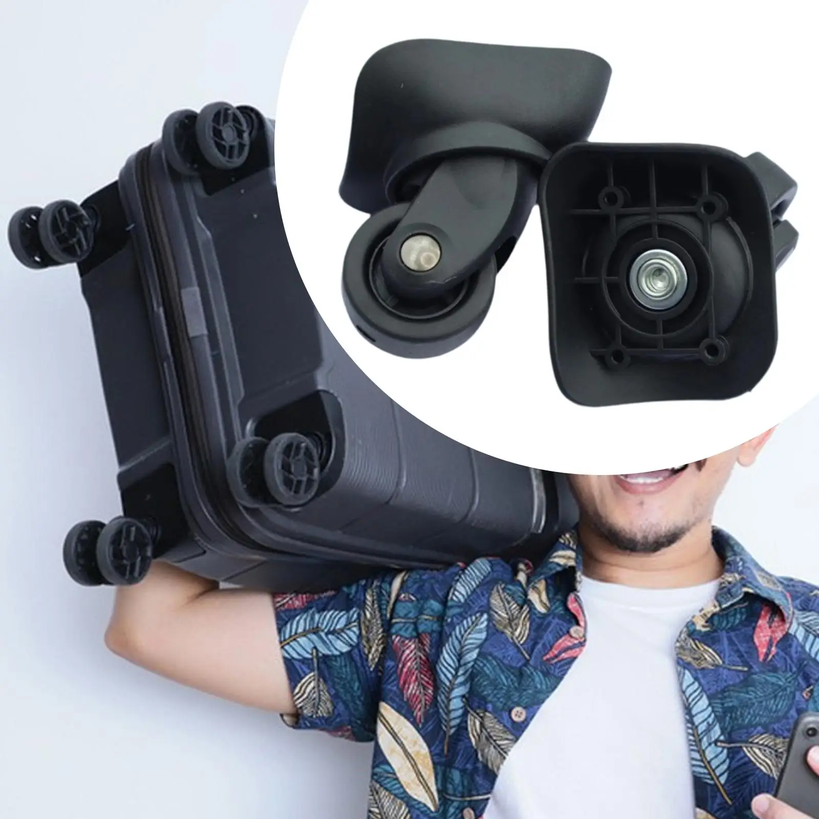 Replacement Luggage Wheels Quiet for Repairing DIY Universal