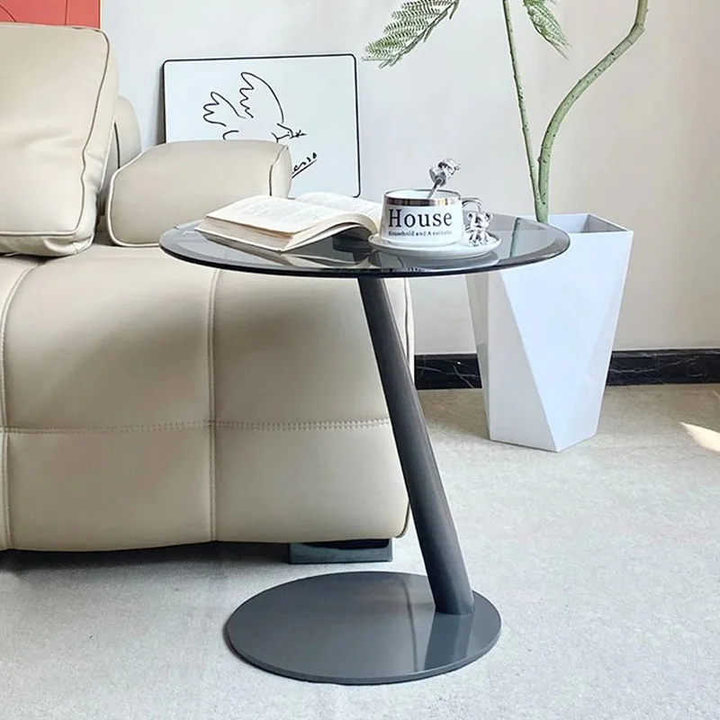 # Szklany Metalowy Stolik Kawowy Organizer Stojący Estetyczny Industrialny Stolik Kawowy Designerski Stolik Pomocniczy Meble do Salonu