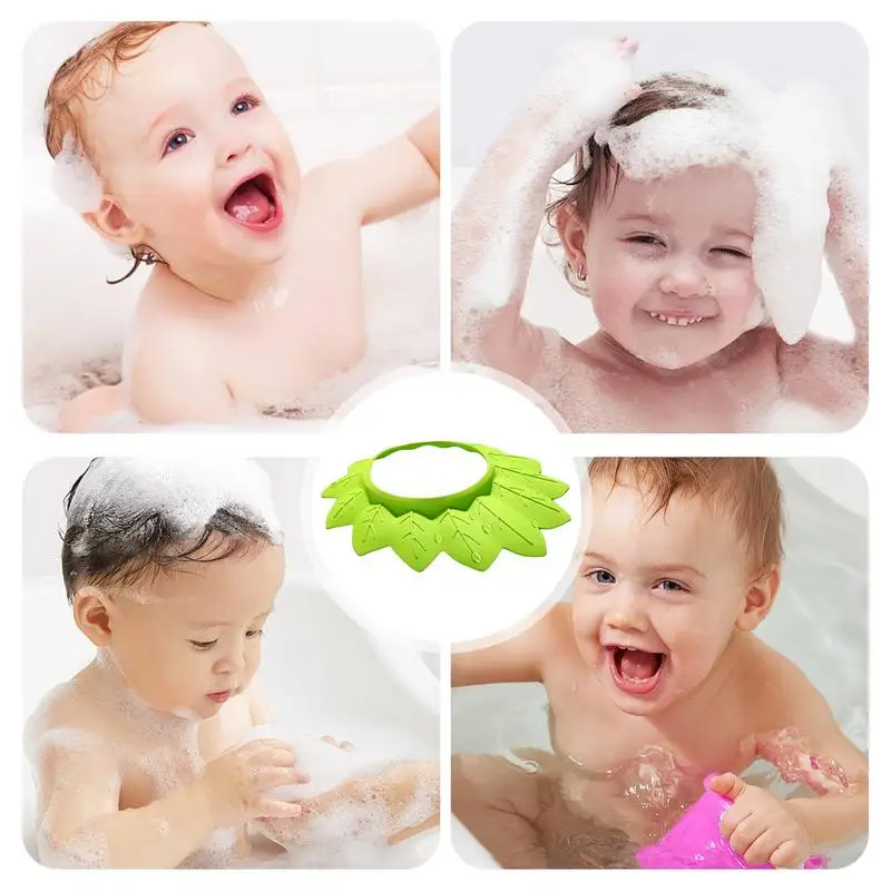 เด็กวัยหัดเดินผมซักผ้า Shield หมวกอาบน้ําหมวก Bath Visor สําหรับเด็กวัยหัดเดินน่ารักหัวอาบน้ําหมวก Visor ชุดว่ายน้ําป้องกัน Eye หูแชมพู