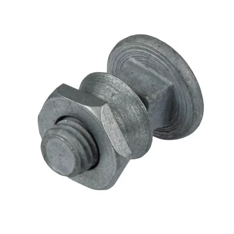 HDG Hot Dipped Galvanised Round Head Guardrail Splice Bolt and Nut