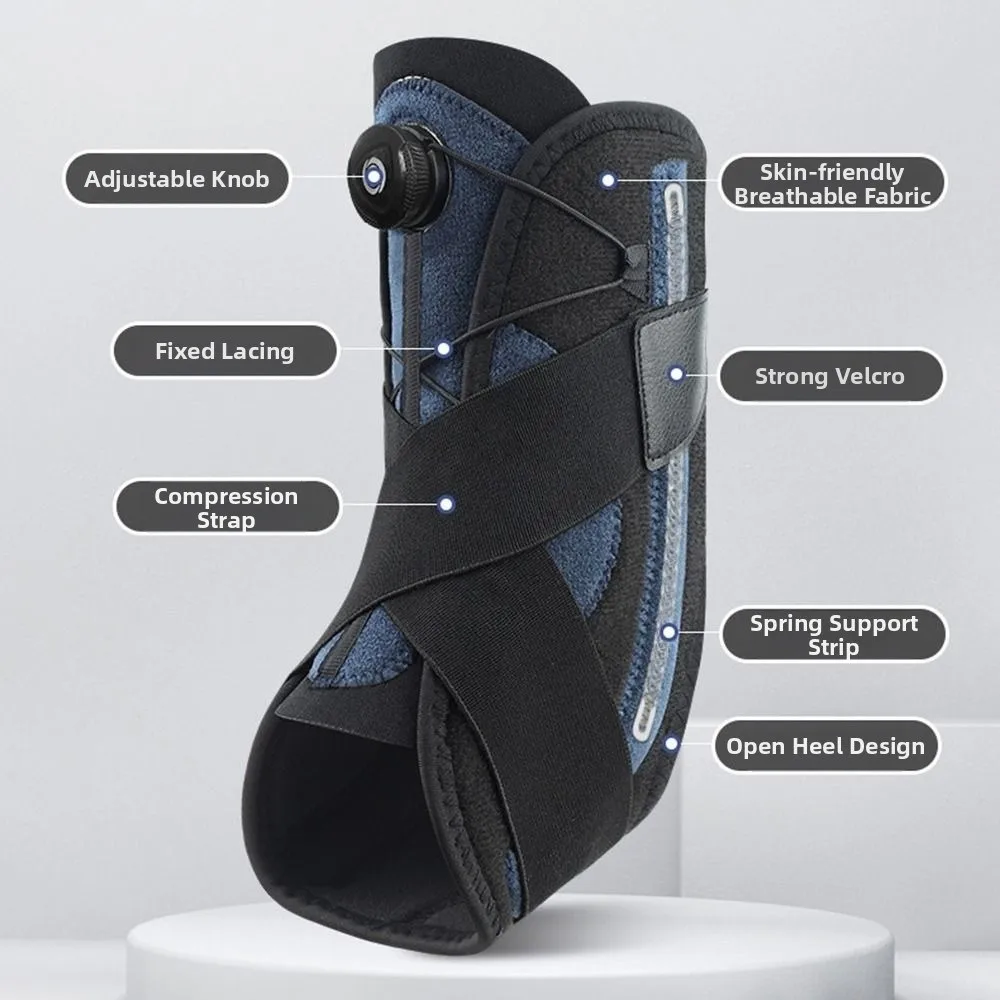 1pc BOA Knob Adjustable Ankle Brace Support X-Type Compression Strap Spring Support Strips Adjustable Ankle Stabilizer