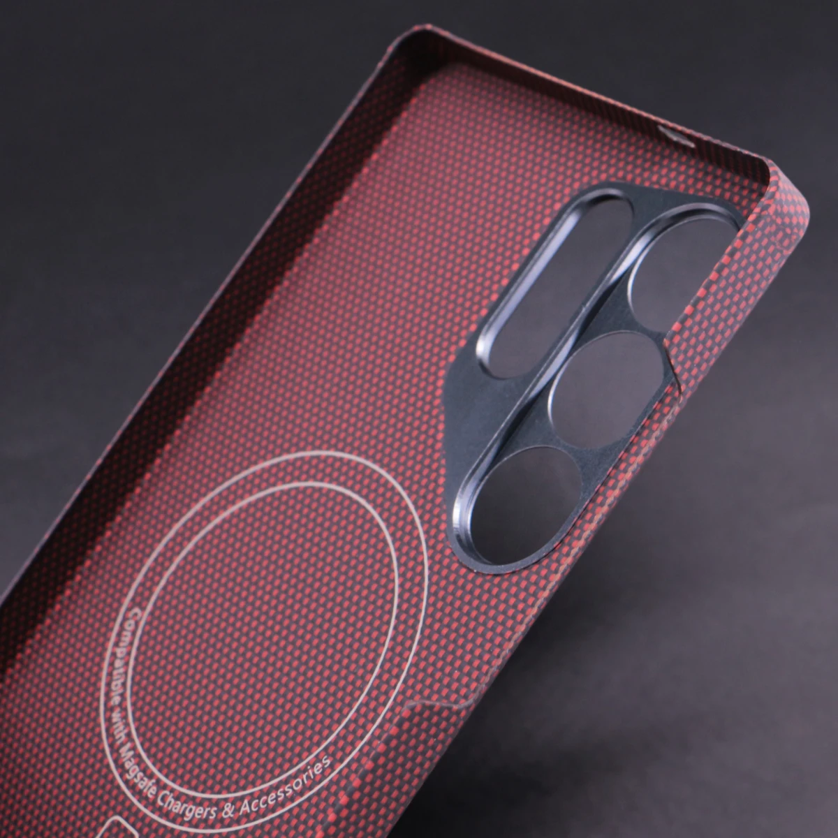 Funda magnética de fibra de Kevlar para Samsung Galaxy S25 Ultra Magsafe, anillo de Metal duro fino, cubierta a prueba de golpes con orificio fino