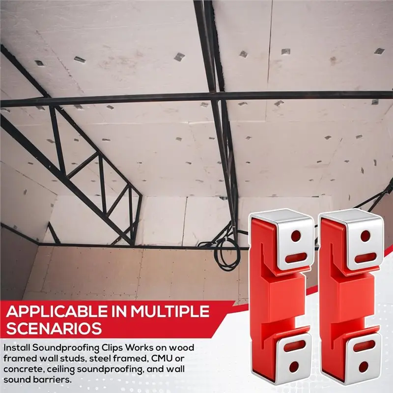 2025 Trend Reduces Noisy Neighbors 10Pcs Sound Isolation Clips Soundproofing Mounting Clips Soundproofing Channel
