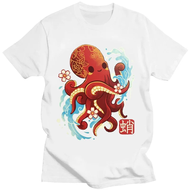 Giant Octopus Monster T Shirt Funny Graphic T-shirts Women Men Clothing Tees Tops  Ropa De Mujer Camisetas Casual Short Clothes